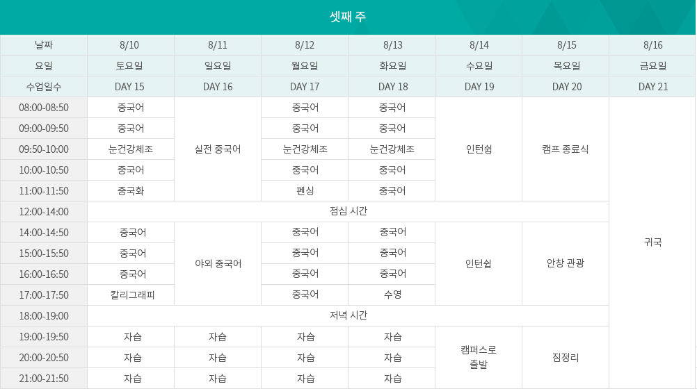 셋째 주