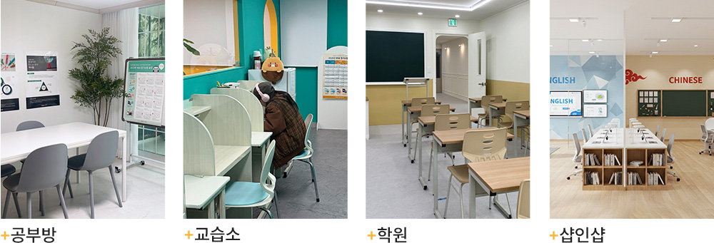 공부방, 교습소, 학원, 샵인샵