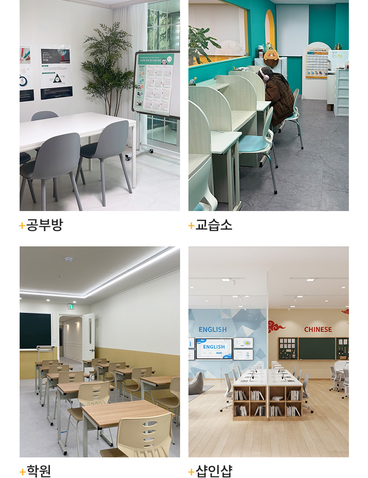 공부방, 교습소, 학원, 샵인샵